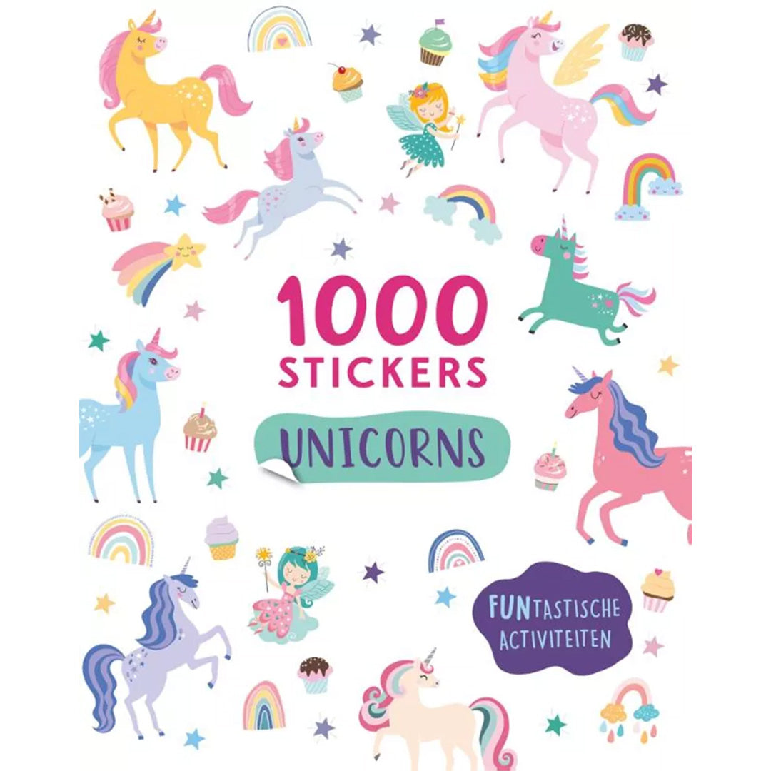 uitgeverij rebo 1000 stickers unicorns - funtastische activiteiten | REB1725064 | 