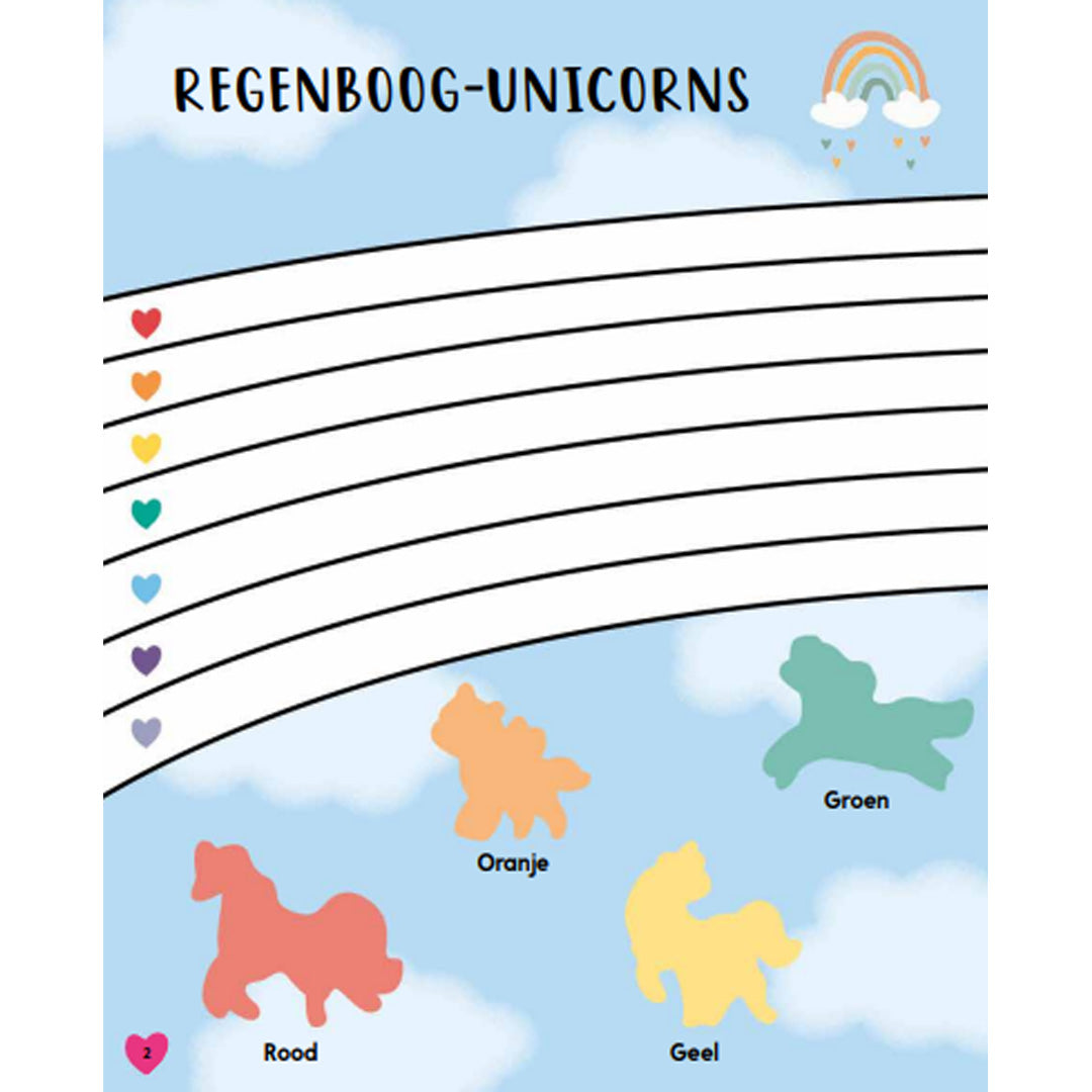 uitgeverij rebo 1000 stickers unicorns - funtastische activiteiten | REB1725064 | 2