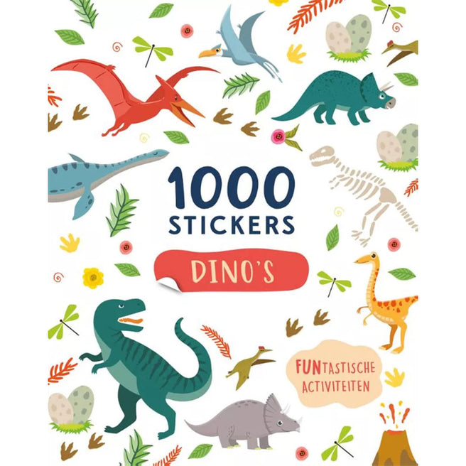 uitgeverij rebo dino's - 1000 stickers - funtastische activiteiten | REB1725062| 