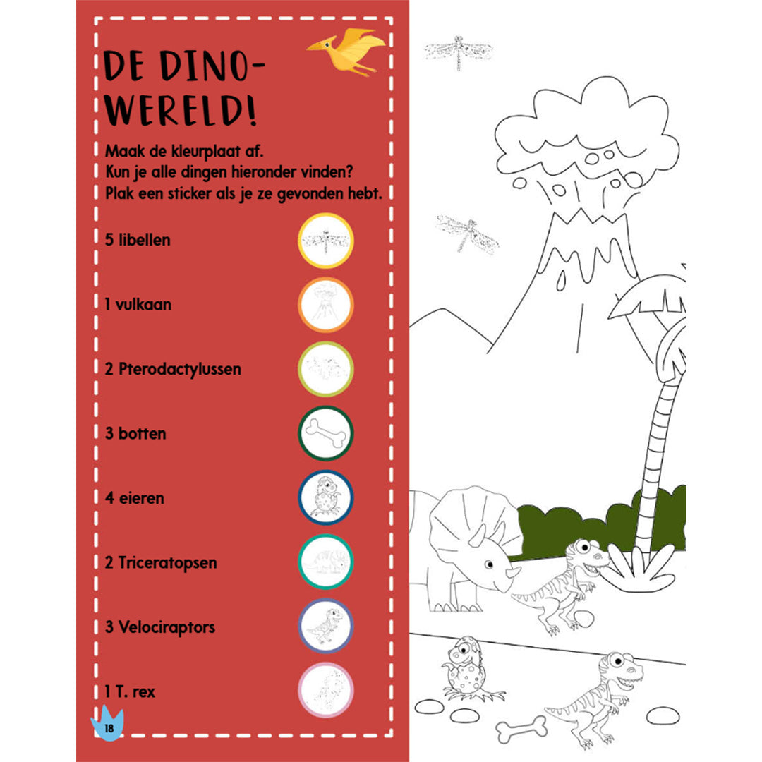 uitgeverij rebo dino's - 1000 stickers - funtastische activiteiten | REB1725062| 4
