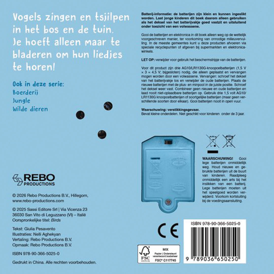 uitgeverij rebo geluidenboek vogels wat hoor ik daar?