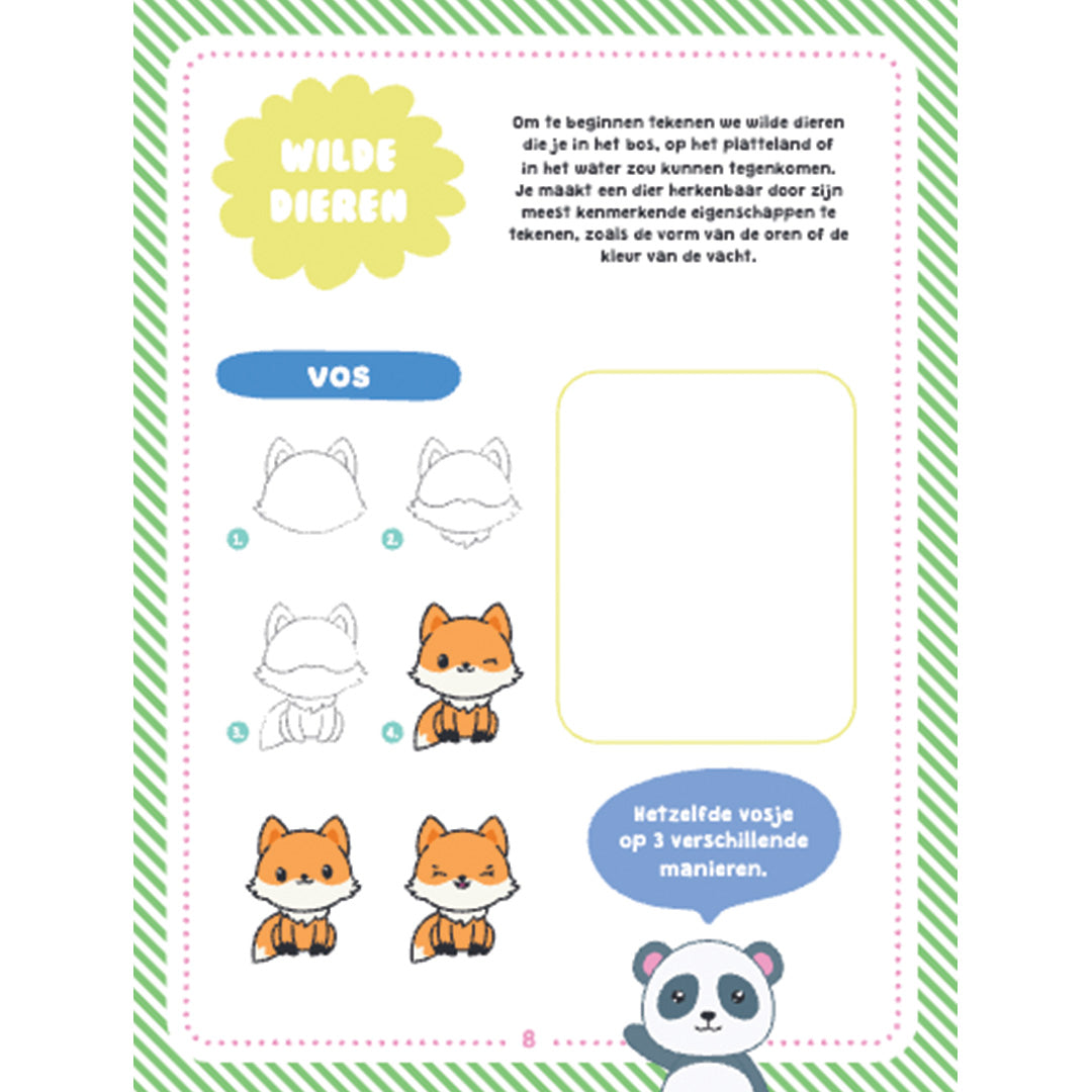 uitgeverij rebo kawaii tekenen dieren | 1725069 | 2