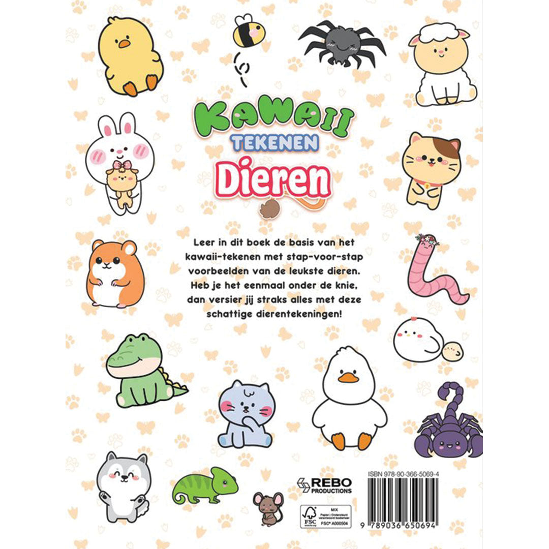 uitgeverij rebo kawaii tekenen dieren | 1725069 | 6