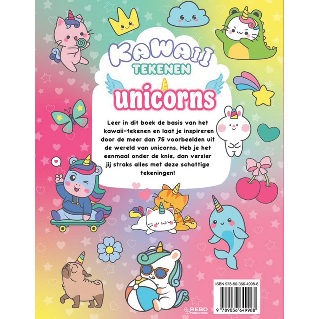 uitgeverij rebo kawaii tekenen unicorns & friends | 1725066 | 6
