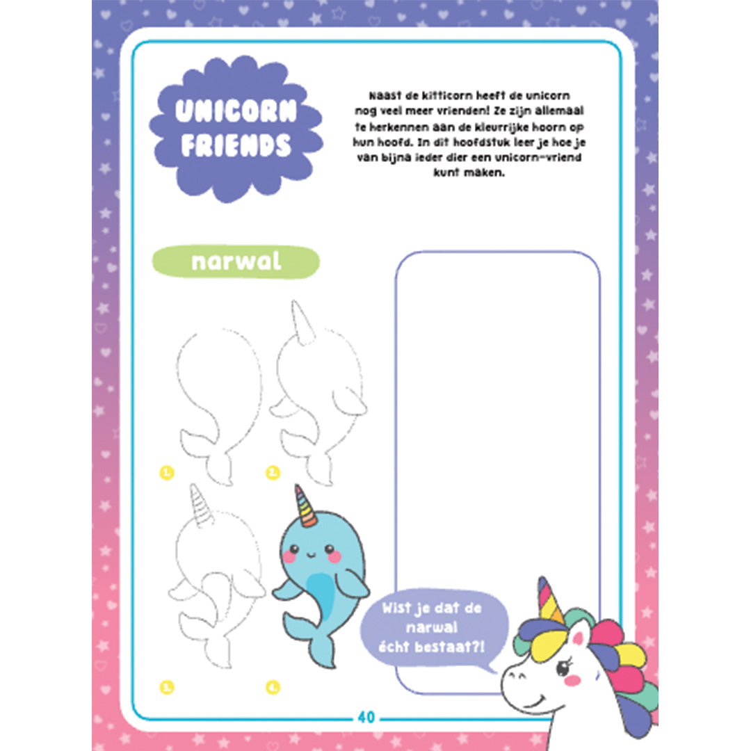 uitgeverij rebo kawaii tekenen unicorns & friends | 1725066 | 3