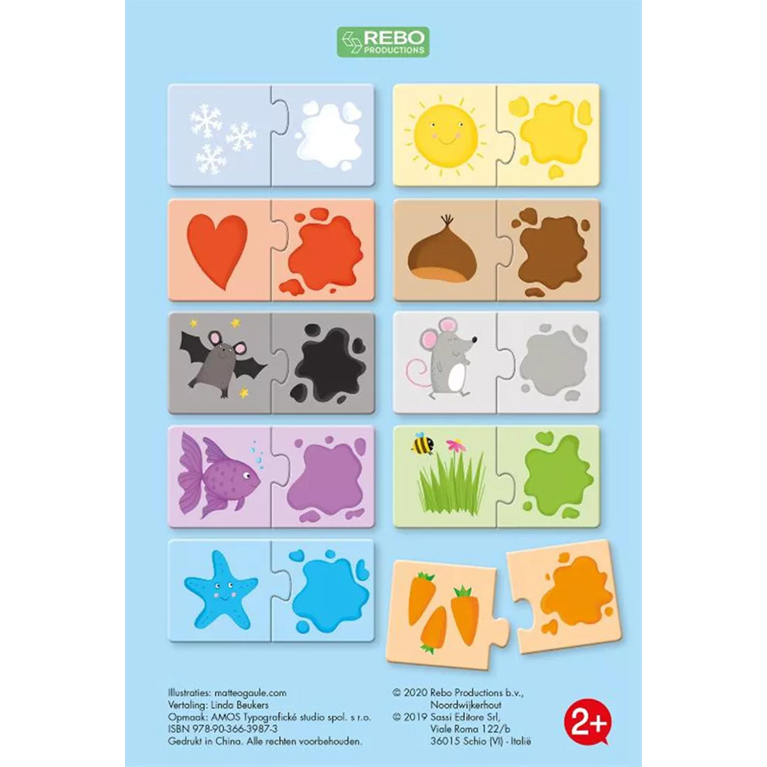 uitgeverij rebo kleuren  boek + 10 puzzels | REB1723987 | 3