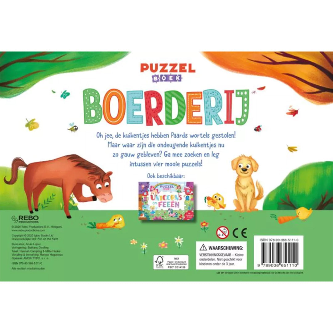 uitgeverij rebo puzzelboek boerderij | 17251110 | 6