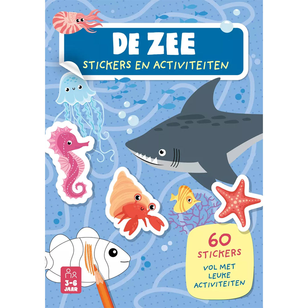 uitgeverij rebo stickerboek de zee - 60 stickers | 1724673 | 