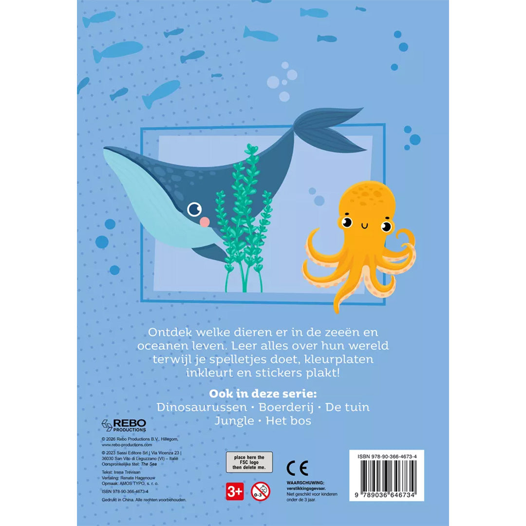 uitgeverij rebo stickerboek de zee - 60 stickers | 1724673 | 2