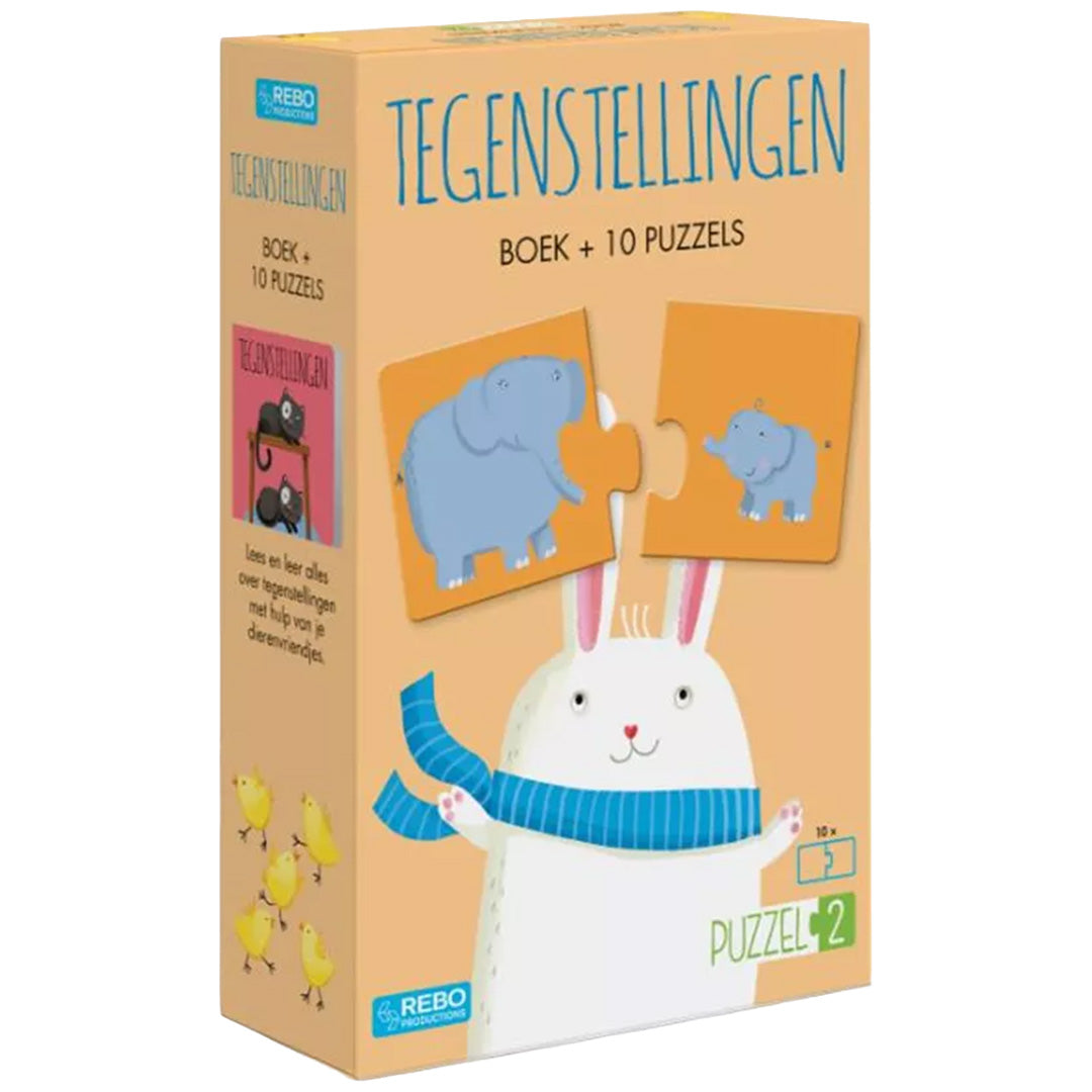 uitgeverij rebo tegenstellingen boek + 10 puzzels | REB1723985 | 