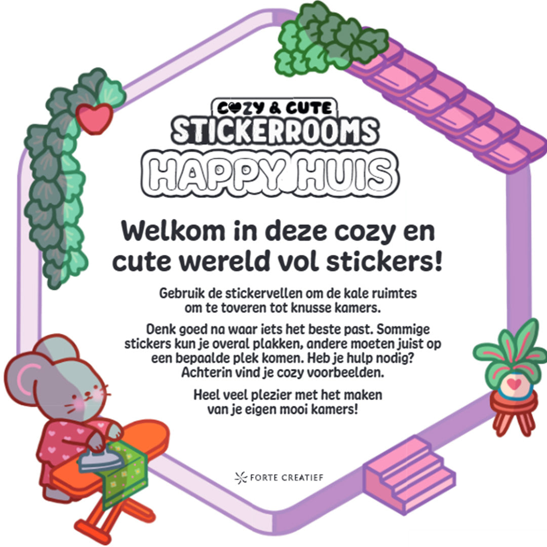 uitgeverij unieboek cozy stickerkleurboek happy huis | 1480510 | 2