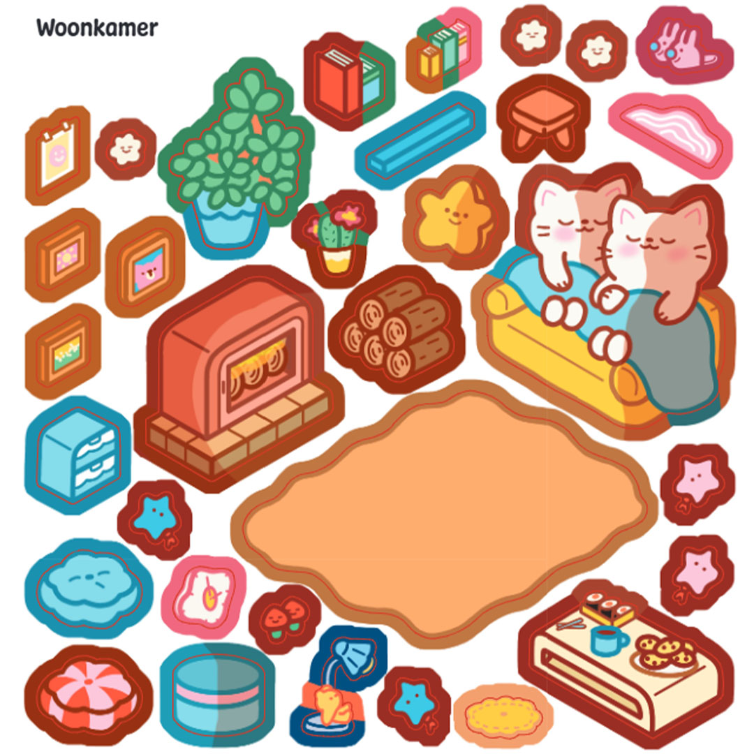 uitgeverij unieboek cozy stickerkleurboek happy huis | 1480510 | 4