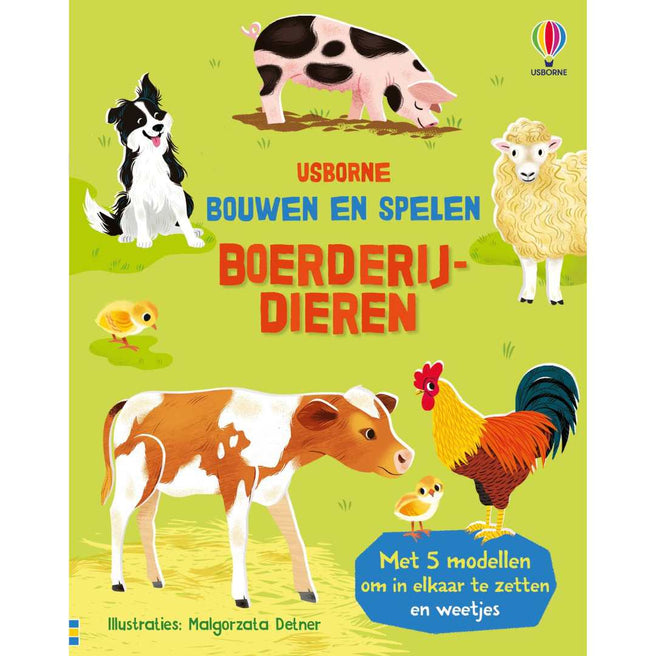 uitgeverij usborne bouwen en spelen boerderijdieren | 1706534 | 1