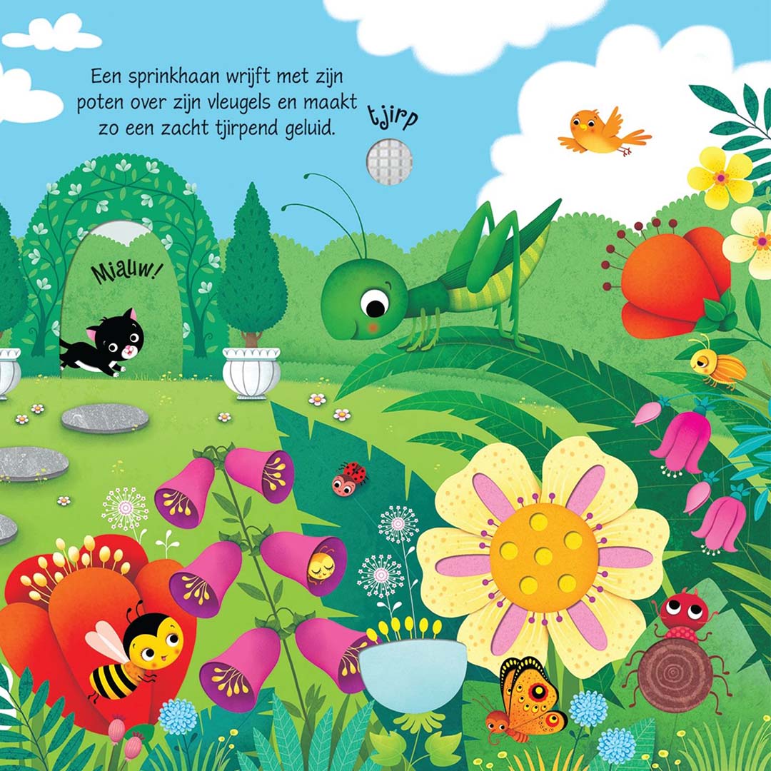  uitgeverij usborne geluidenboek geluiden in de tuin | 1706272 | 6