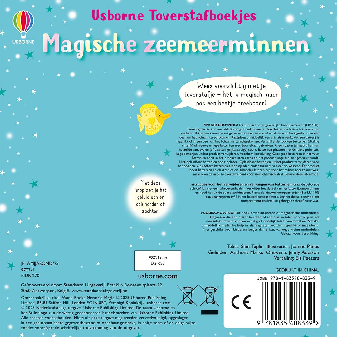 uitgeverij usborne geluidenboek magische zeemeerminnen | 1700833| 2