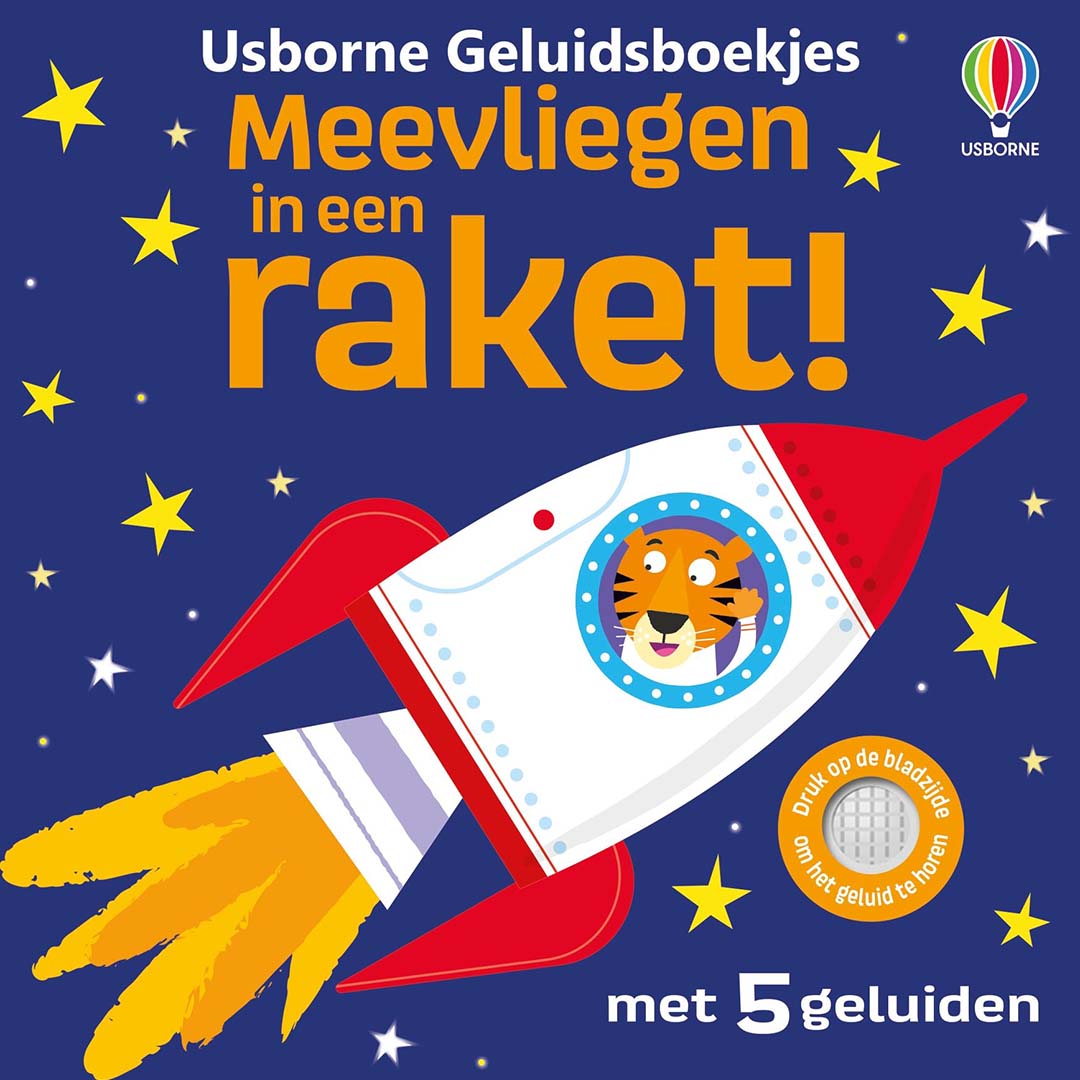 uitgeverij usborne geluidenboek meevliegen in een raket! | 1700829 | 1