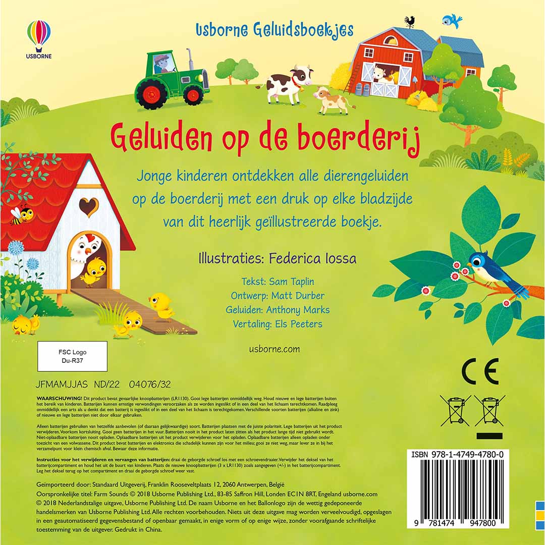 uitgeverij usborne geluidenboek op de boerderij  | 1704780 | 2