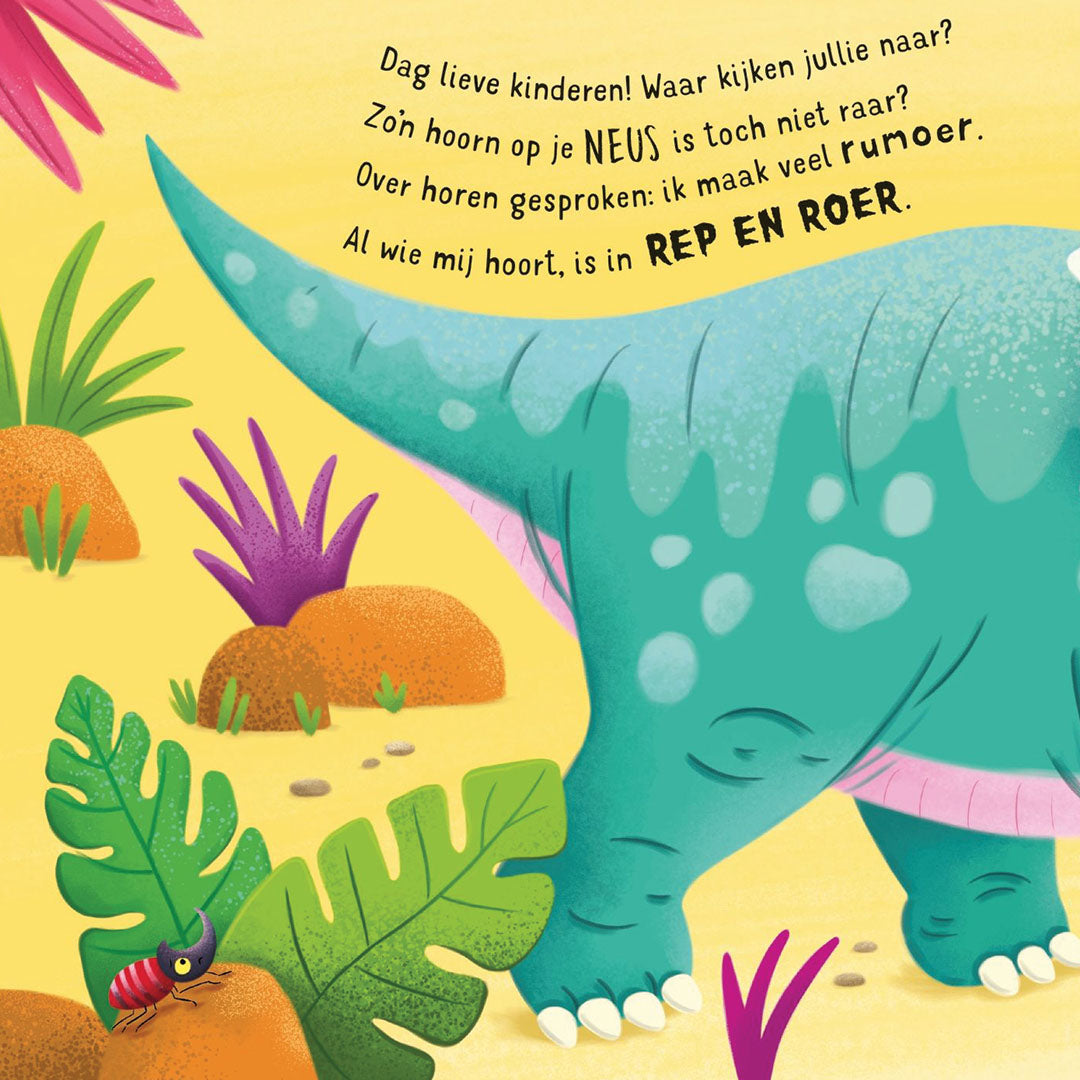 uitgeverij usborne geluidenboek wat een lawaai bij de dino's!