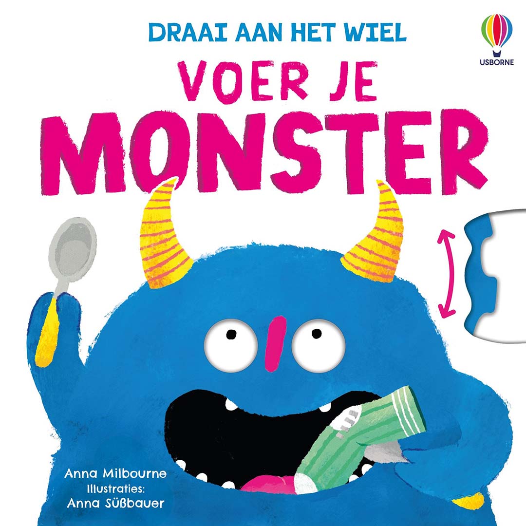 uitgeverij usborne karton boek voer je monster | 1706519 | 1