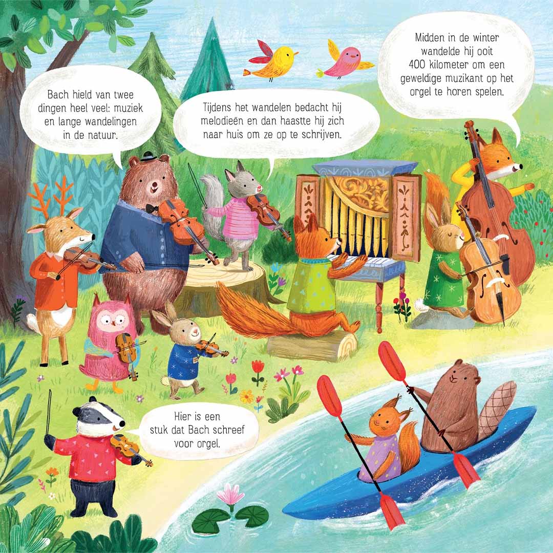 uitgeverij usborne muziekboek het dierenorkest speelt bach | 1701459 | 3
