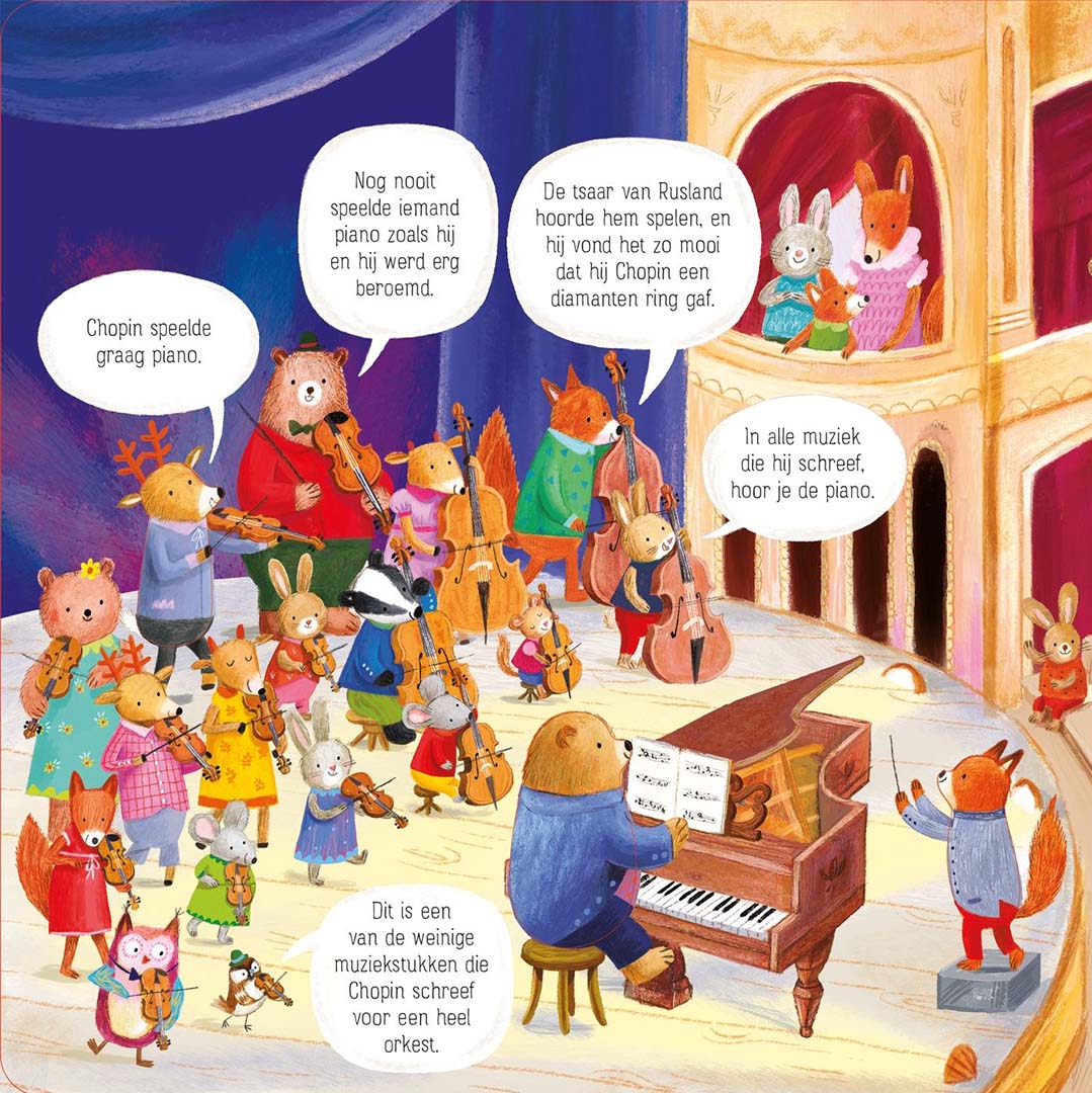 uitgeverij usborne muziekboek het dierenorkest speelt chopin | 1706498 | 4
