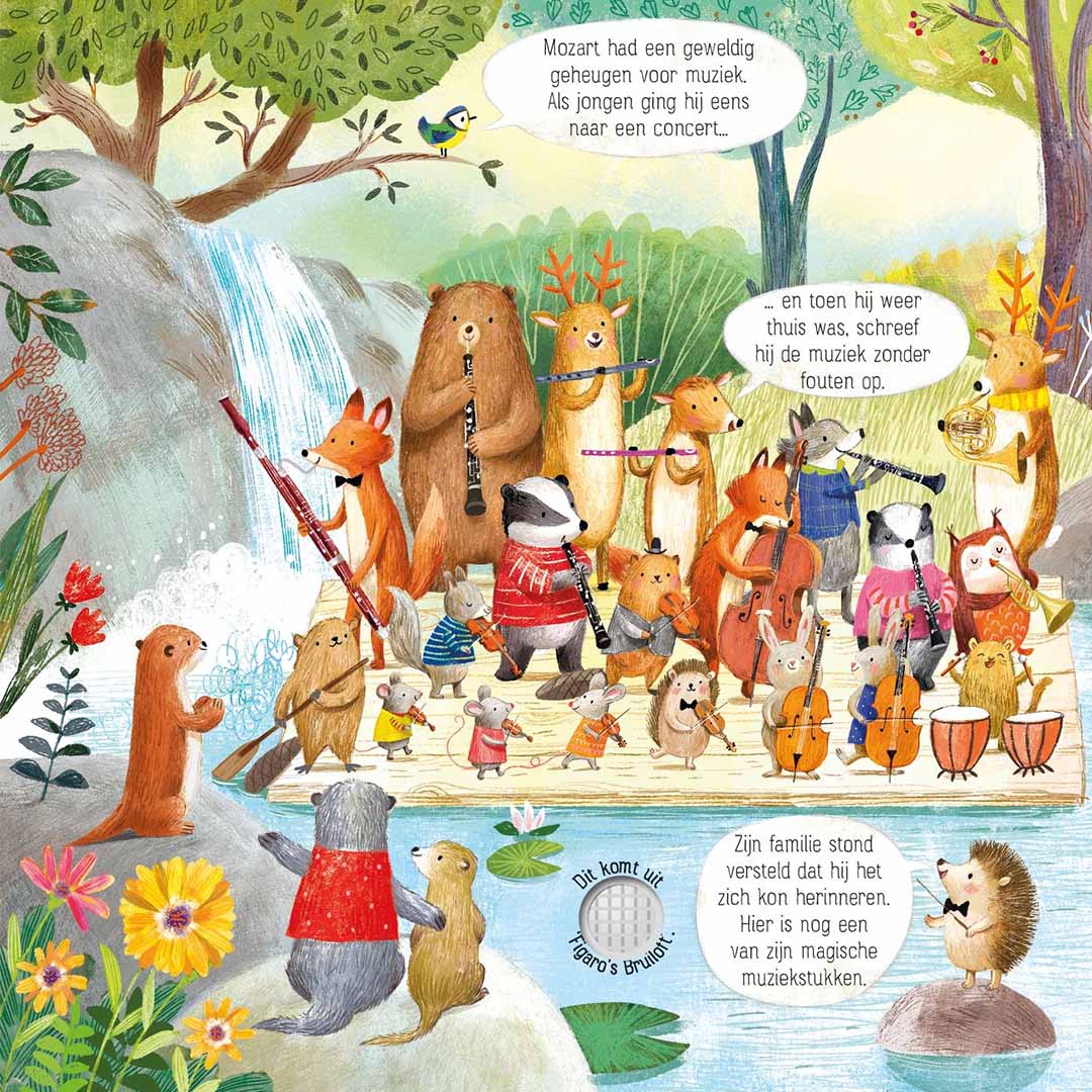 uitgeverij usborne muziekboek het dierenorkest speelt mozart | 1701101 | 5