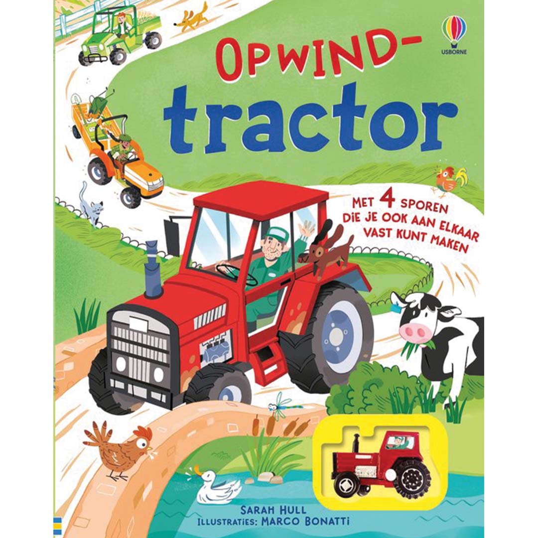uitgeverij usborne opwindtractor met 4 sporen