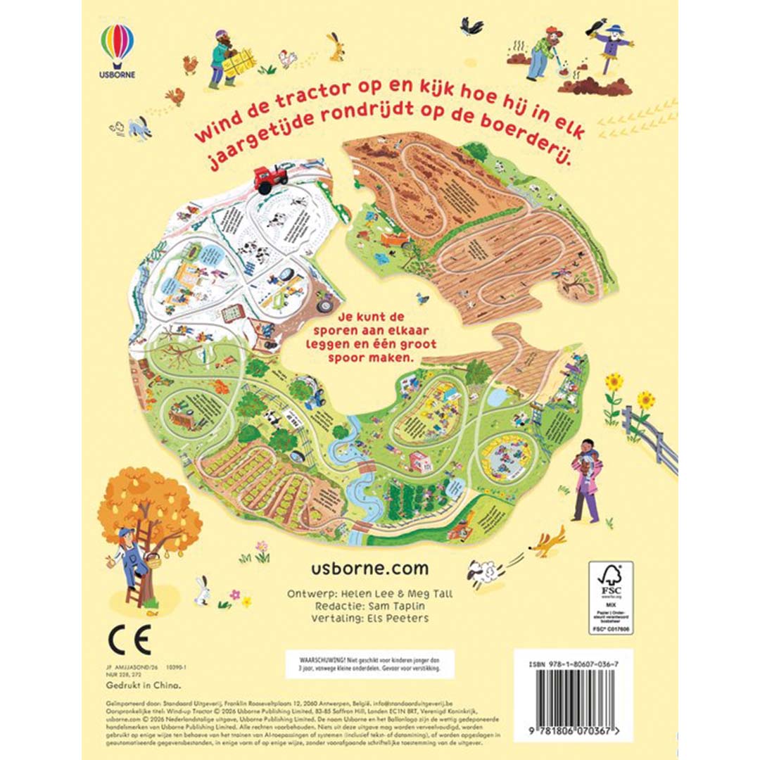 uitgeverij usborne opwindtractor met 4 sporen