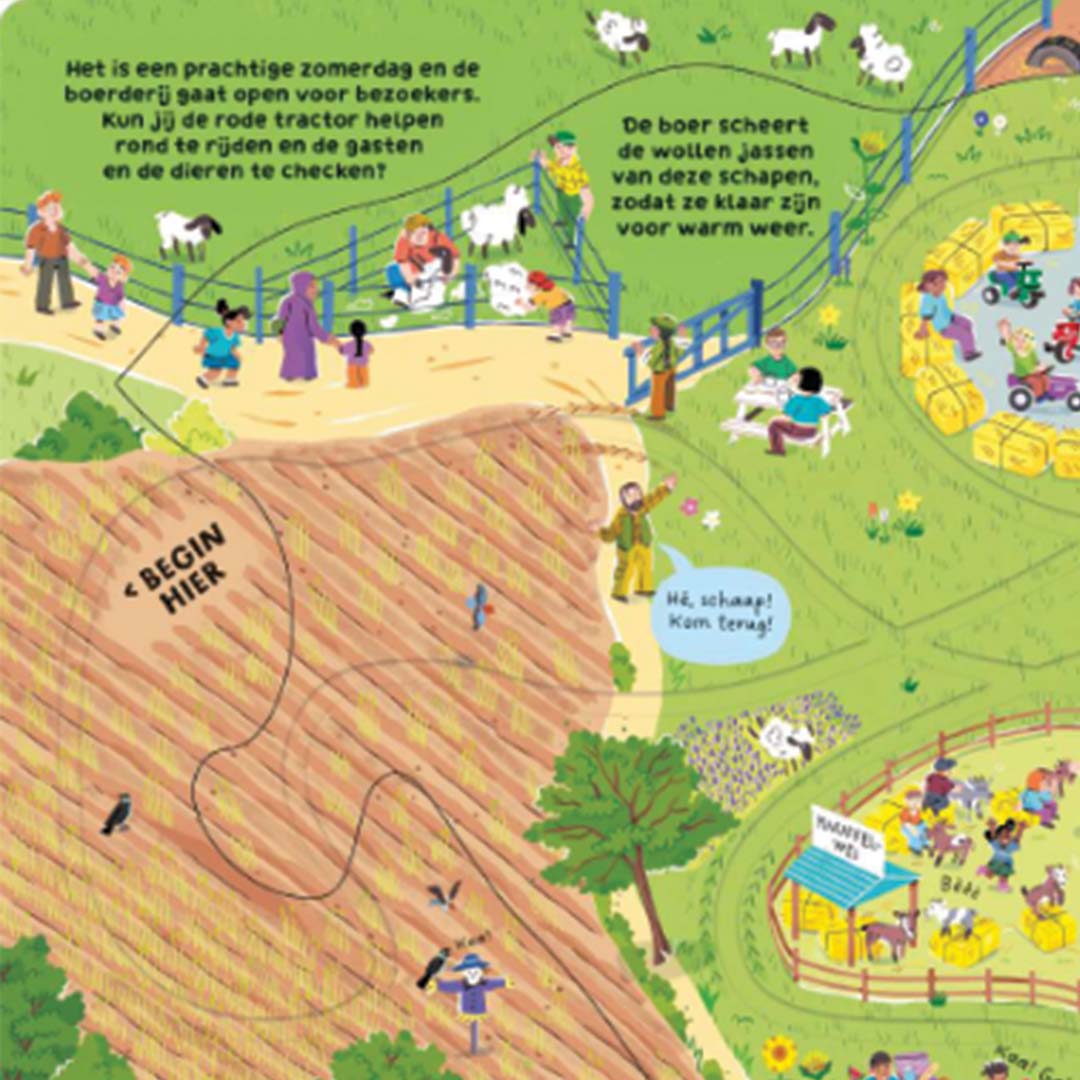 uitgeverij usborne opwindtractor met 4 sporen
