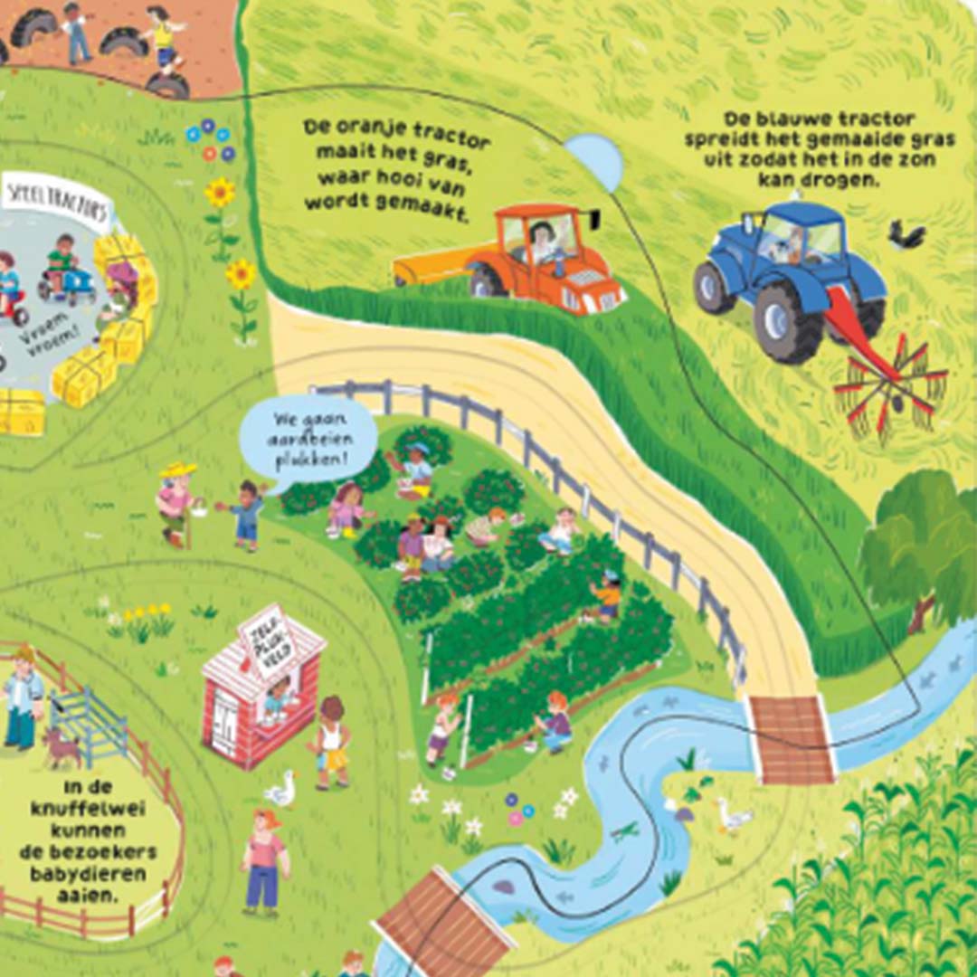 uitgeverij usborne opwindtractor met 4 sporen