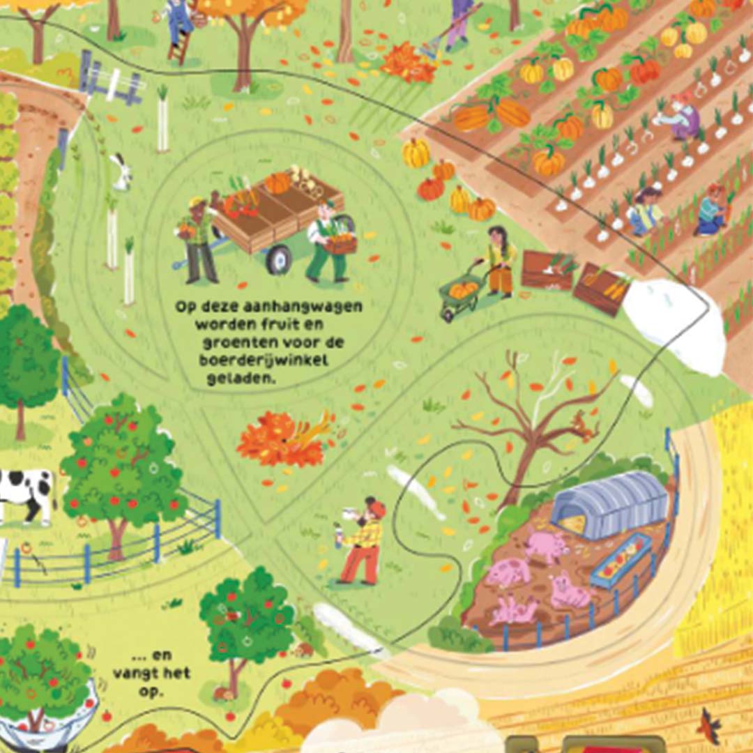 uitgeverij usborne opwindtractor met 4 sporen