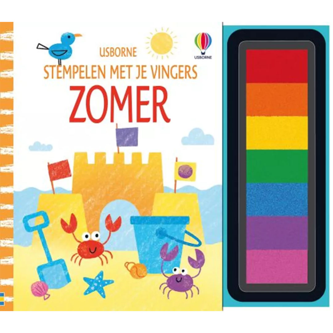 uitgeverij usborne stempelen met je vingers - zomer | USB1707247 | 