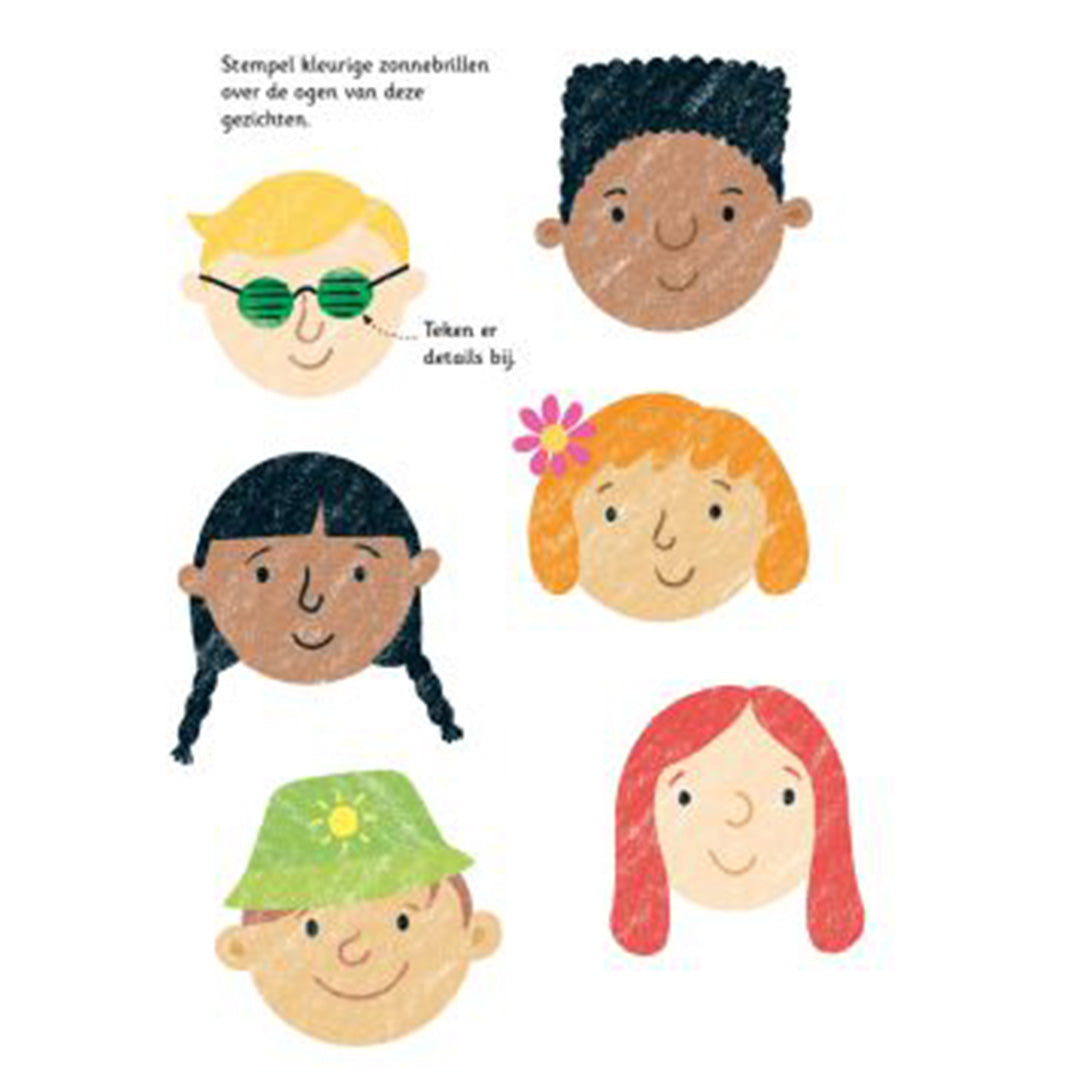 uitgeverij usborne stempelen met je vingers - zomer | USB1707247 | 4