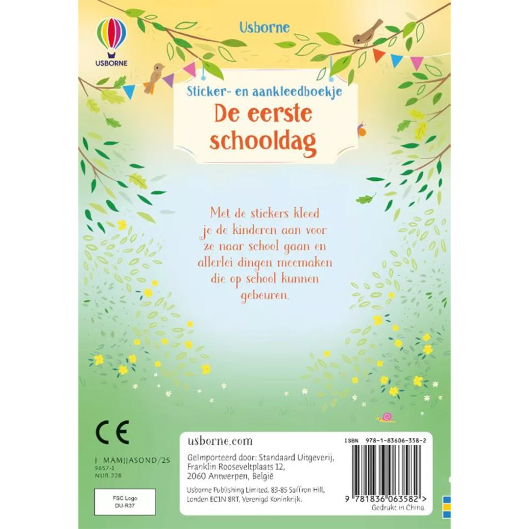 uitgeverij usborne stickerboek de eerste schooldag | 1706358 | 5