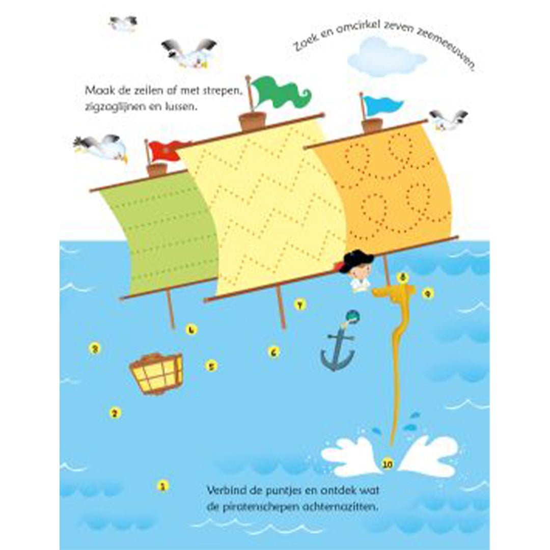 uitgeverij usborne uitwisboek piratenspelletjes | USB1707025 | 3