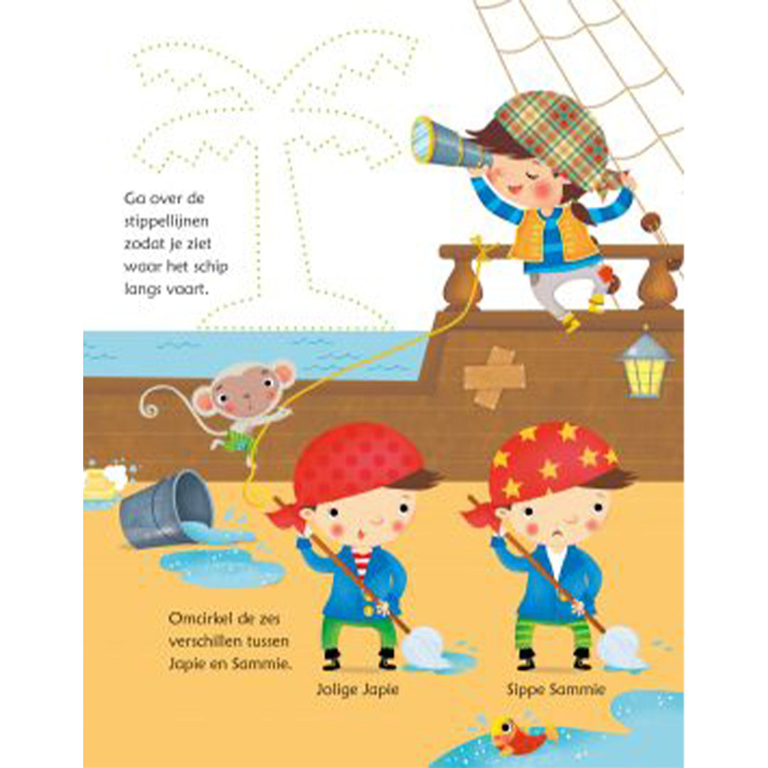 uitgeverij usborne uitwisboek piratenspelletjes | USB1707025 | 5
