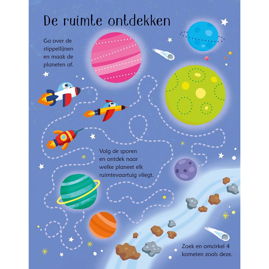uitgeverij usborne uitwisboek ruimtespelletjes | 1706619 | 7