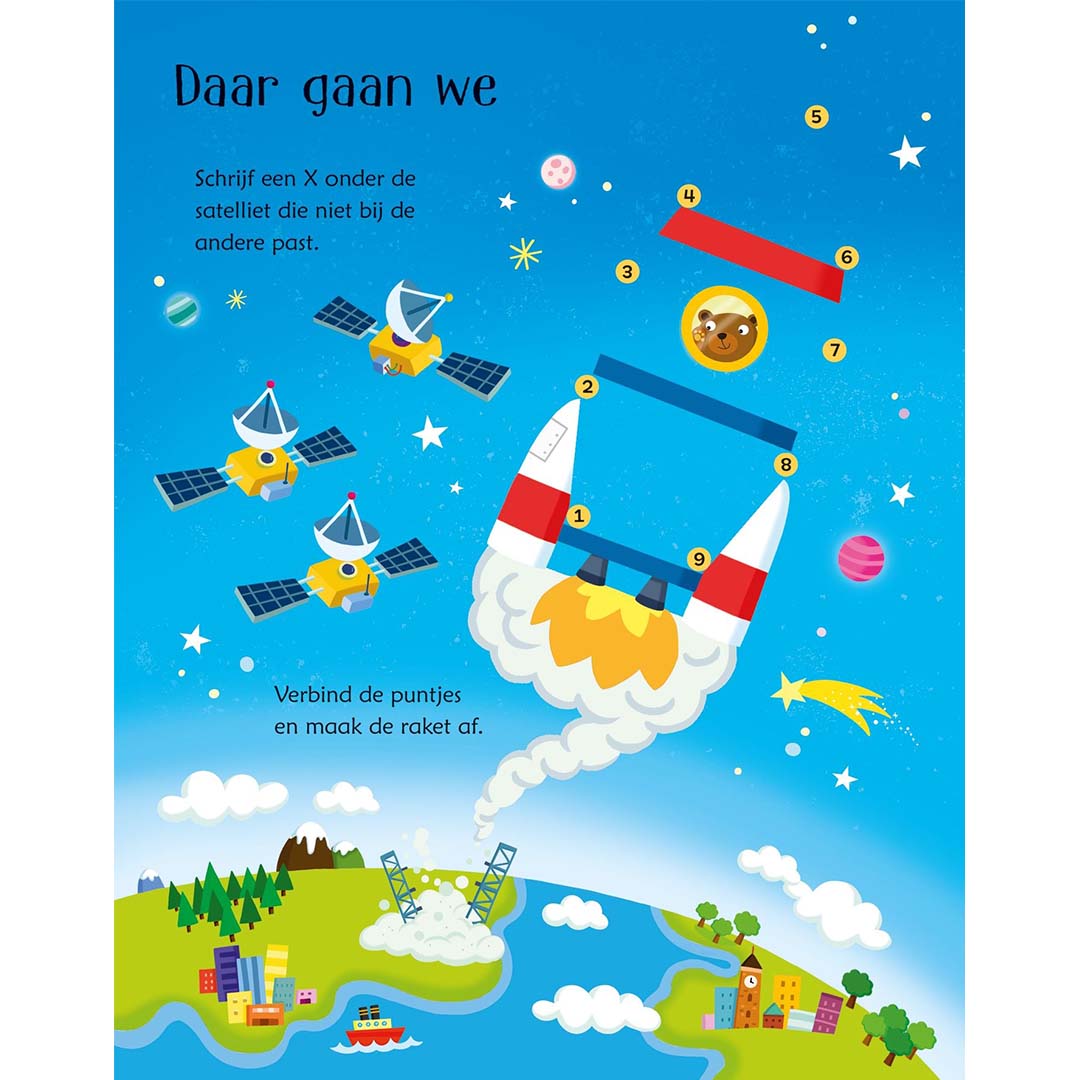 uitgeverij usborne uitwisboek ruimtespelletjes | 1706619 | 3