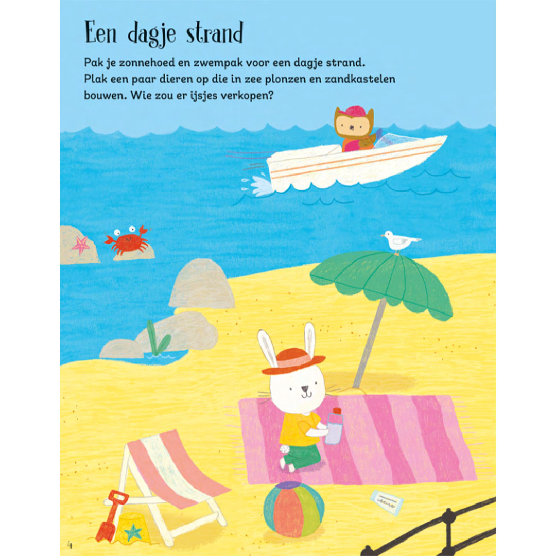 uitgeverij usborne eerste stickerboek vakantie | USB1700278 | 4