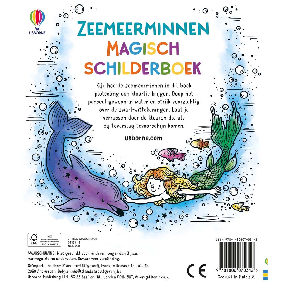 uitgeverij usborne zeemeerminnen magisch schilderboek | USB1707031 | 4