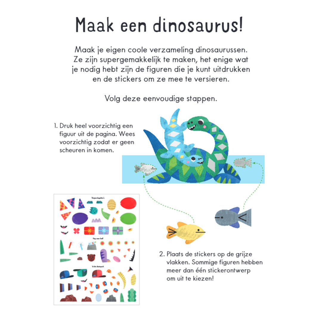 uitgeverij wpg druk uit en speel - dino's | WPG1528718 | 2