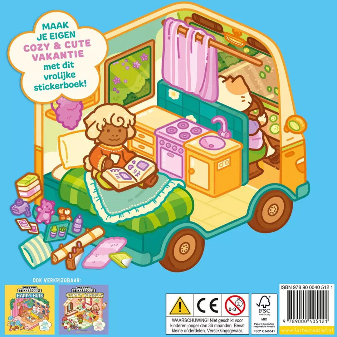 unieboek cozy stickerkleurboek vakantie cuties | 1480512 | 6