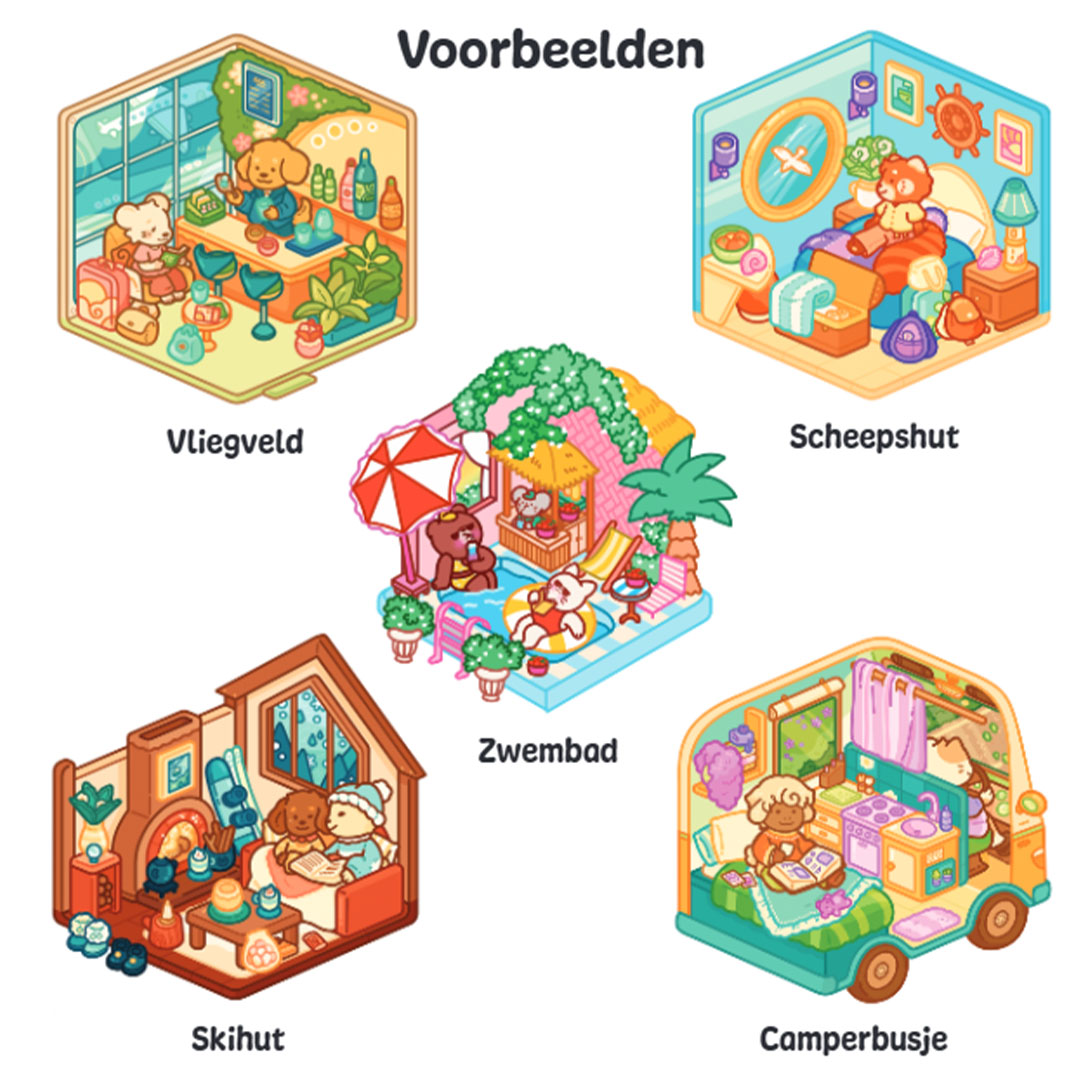 unieboek cozy stickerkleurboek vakantie cuties | 1480512 | 5