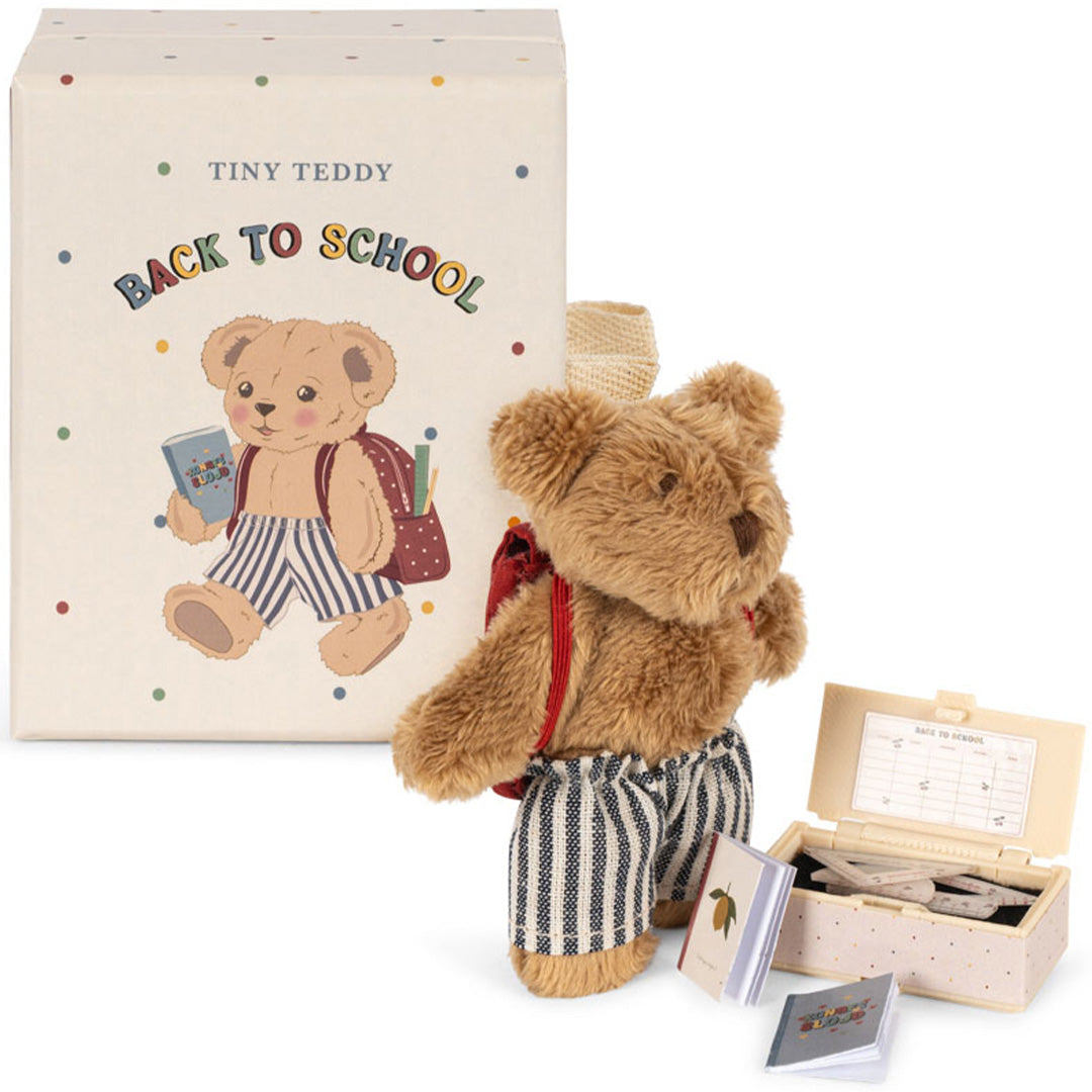 konges sløjd knuffelbeer tiny teddy - back to school - 11 cm | KS105554 | 1