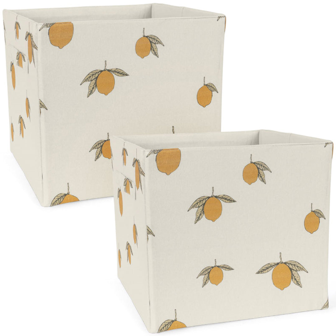 konges sløjd opbergmand vierkant - lemon - 2st | KS104604-LEMON | 1