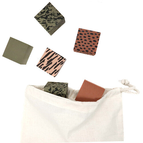 vanpauline vierkante foamblokken groen - caramel - 12st | 8719689799052 US | 1