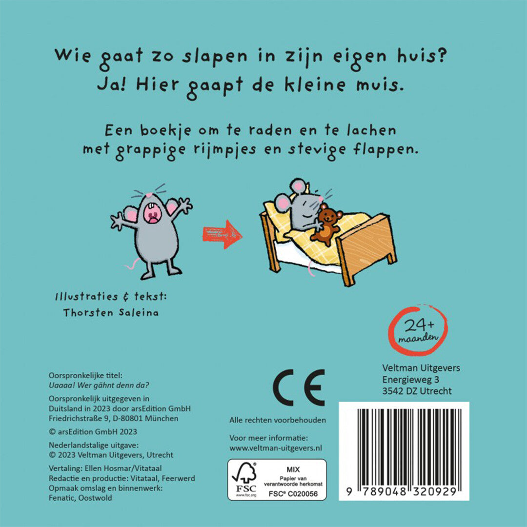 veltman uitgevers flapjesboek wie is moe en moet naar bed toe? | 1742092 | 7