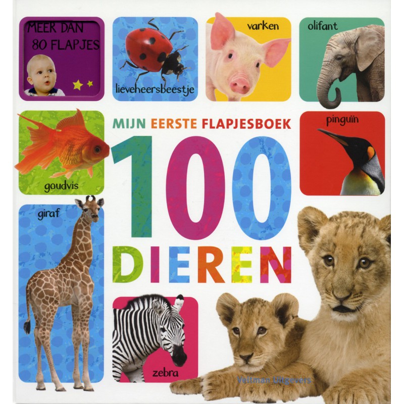 veltman uitgevers mijn eerste flapjesboek 100 dieren | 1740728 | 0