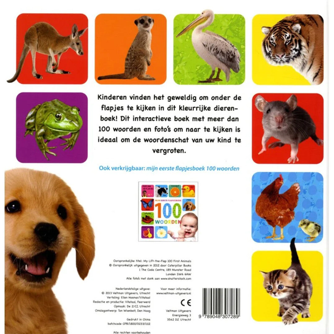 veltman uitgevers mijn eerste flapjesboek 100 dieren | 1740728 | 3