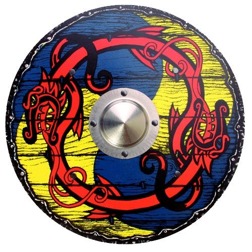 viking schild geel-blauw - groot | 193 | 0